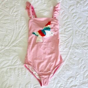 Hanna Andersson One Piece Girl’s Pink Swimsuit Size 6-7